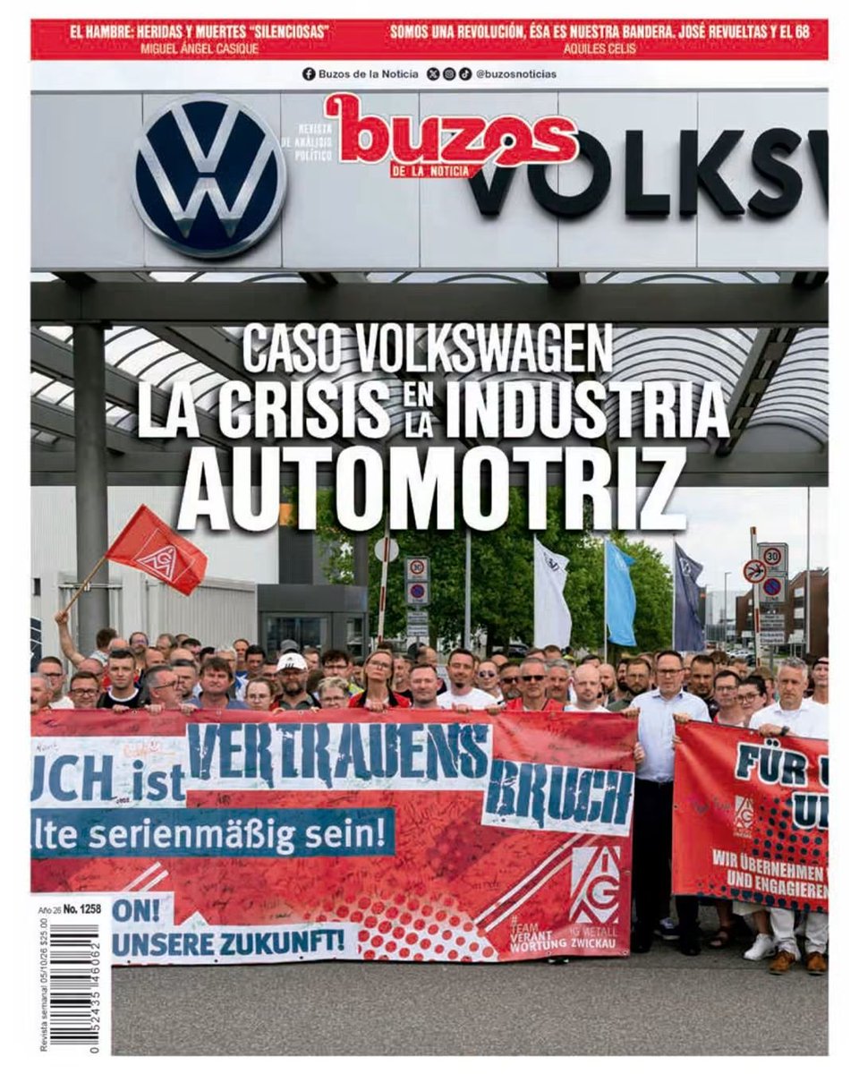 OdracirMM09's tweet photo. #buzos | Caso Volkswagen: la crisis en la industria automotriz
El papel de los trabajadores fue esencial durante el desarrollo de esta compañía, pero ahora son los más vulnerables y de un día para otro podrían ser despedidos.
Ya disponible # 1,258 📕
📎https://t.co/43vhAwKH6h https://t.co/9MURavB0YI