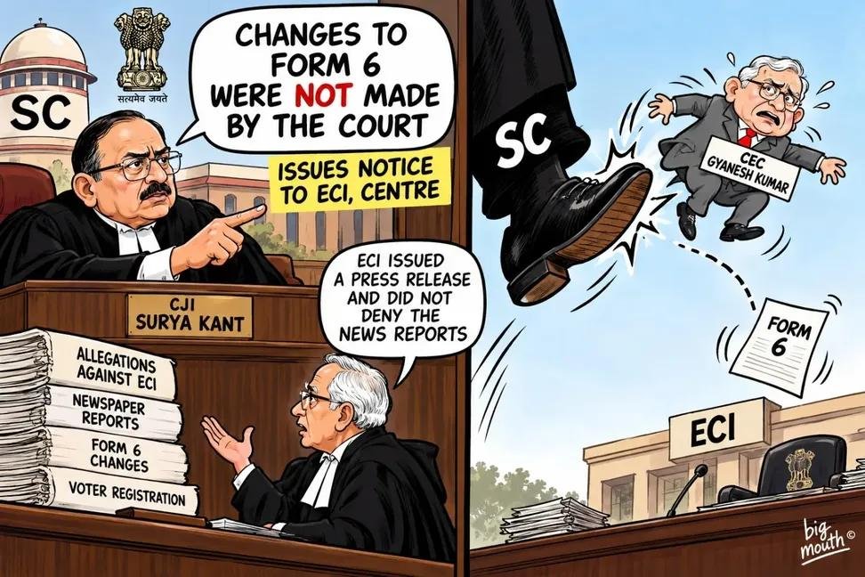 Tha_rana's tweet photo. Supreme Court says changes to Form 6 not made by court, issues notice to ECI, Centre 

#ECI #gyaneshkumar  #supremecourt https://t.co/TlhrLtGSsl