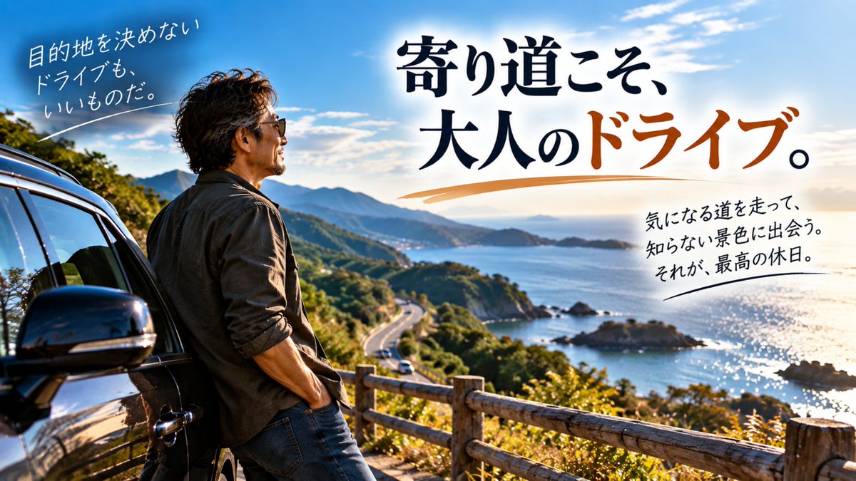 ikeoji_retreat's tweet photo. 目的地を決めずに走る休日が好き。
気になる道があれば曲がってみる。
途中で見つけた店に入る。
大人のドライブは、寄り道くらいがちょうどいい。 https://t.co/F5KJU8Z9DG