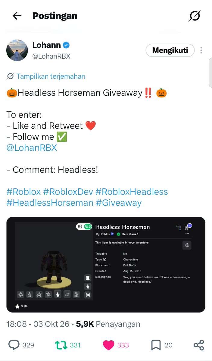hntchn's tweet photo. @LohanRBX Headless! https://t.co/Rgsl1eevgs