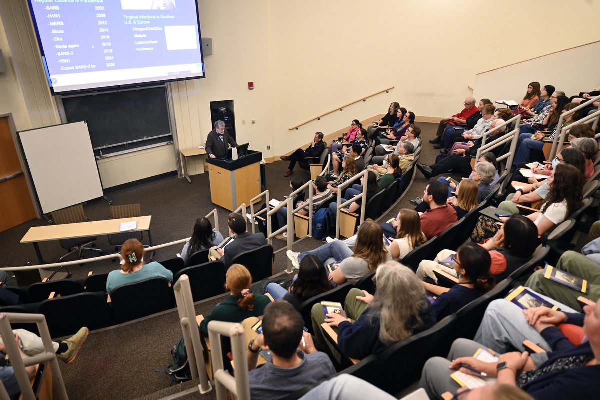 umichsph's tweet photo. Last week, @UMichSPH @UMichEPID welcomed vaccine scientist and global health leader Dr. @PeterHotez of @BCM_TropMed @bcmhouston for the Thomas Francis Jr. Memorial Lecture.

His keynote explored vaccines and immunization amid climate change, rapid urbanization, emerging infections, and anti-science activism.

We are grateful to Dr. Hotez for sharing his expertise and to our community for participating in this timely and important public health discussion.

#MichiganPublicHealth #Vaccines #GlobalHealth