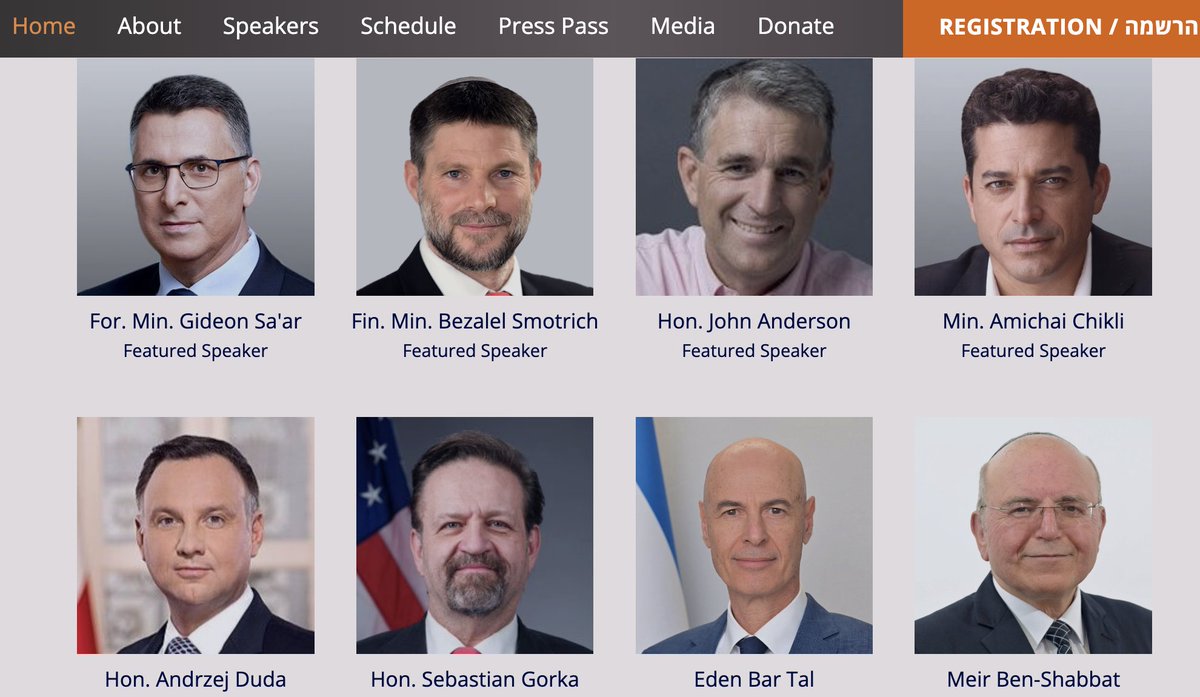 MaxBlumenthal's tweet photo. Yoram Hazony's NatCon, which once promoted JD Vance, is hosting a confab in Jerusalem bringing together the most rabidly genocidal Israeli officials with astroturfed MAGA hacks

That's Rod Dreher next to Rabbi Shmuel Eliyahu, who approved rape by Israeli soldiers and declared that the IDF “must kill 100,000, even a million” people in Gaza