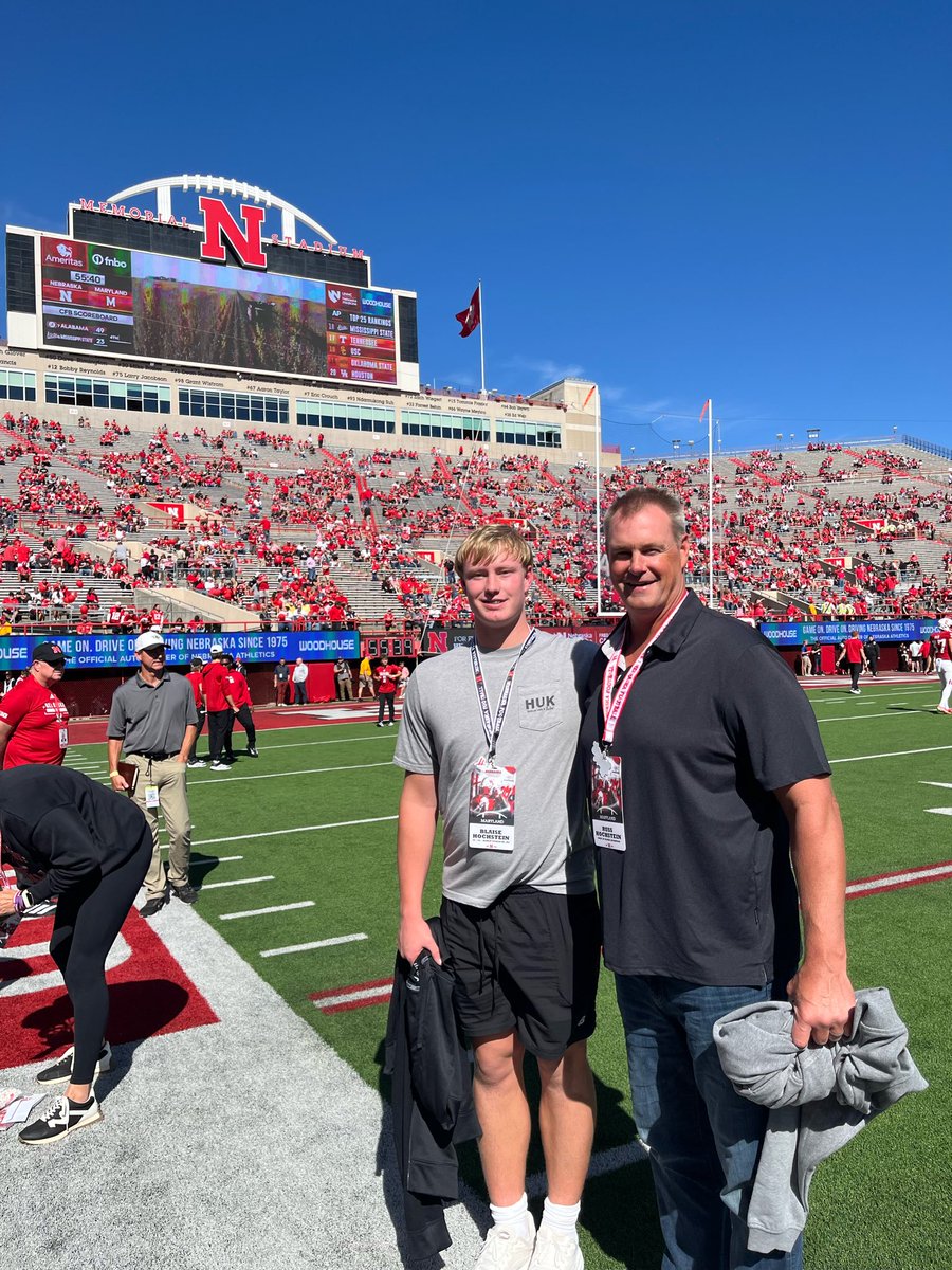 BlaiseHochstein's tweet photo. Had an awesome visit @HuskerFootball this weekend. The atmosphere was amazing. Thank you @CoachMattPearce for the invite. Look forward to getting back on campus soon.
@BryanMunson_ @michaelbruntz @TimVerghese @GeepWade @ScoutingNE @sixstarfootball @PRZNewEngland @FeehanFootball https://t.co/DPO153VFbD