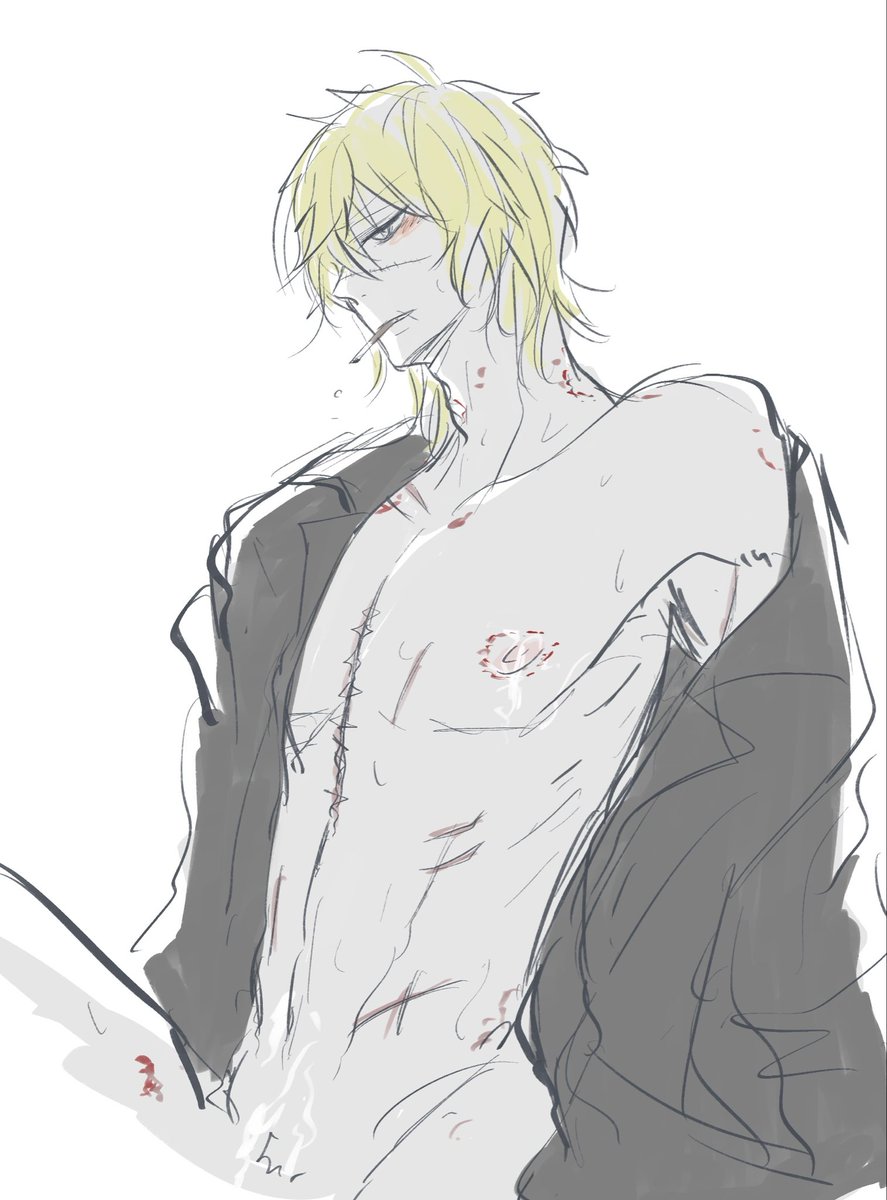 t_torry's tweet photo. 原稿関係ない落書きをしてしまった…斑目さんに胸吸われて噛まれて散々しゃぶられて乳首べたべたのトワくんもいたら良いなとおもいました(作文) https://t.co/RPX7oKQbYC