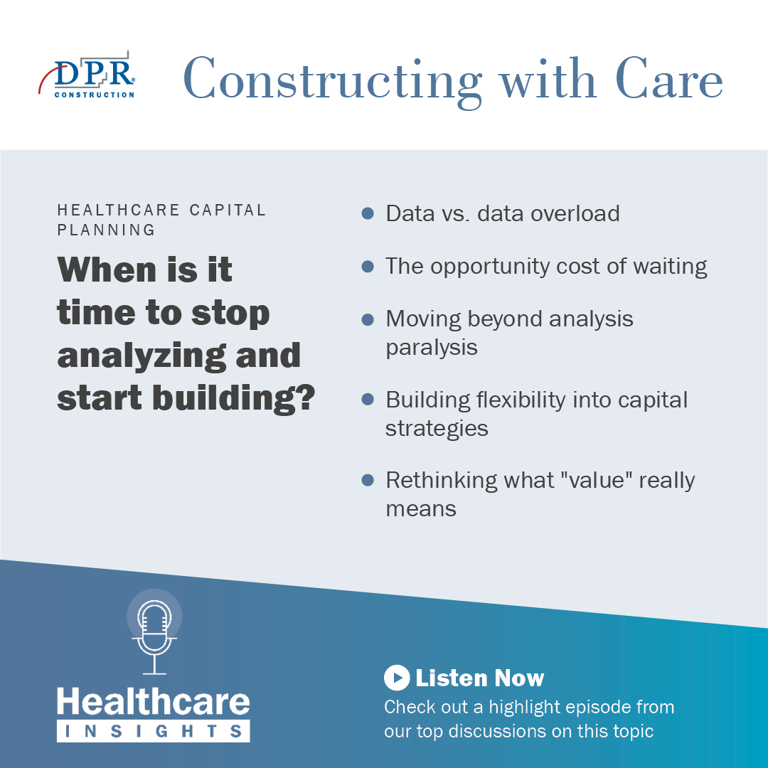 DPRConstruction's tweet photo. From Stanford Health Care and Johns Hopkins to Sutter Health, Advocate Health and more, our Constructing with Care Podcast has brought together leaders driving change across healthcare. 🎙️Explore insights from the first 25 episodes: https://t.co/eHbAgeXSF3 https://t.co/5wT7IsuC4v