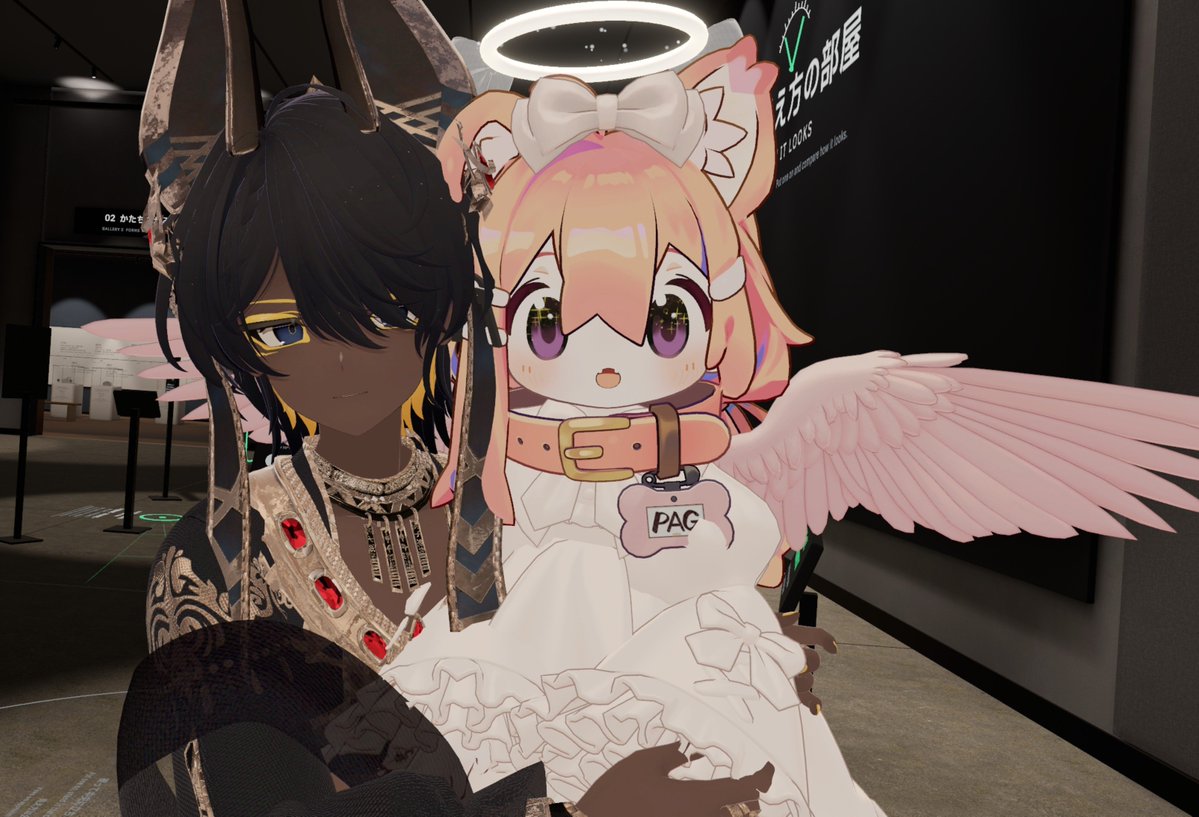 yuui_vrc's tweet photo. 白天使と黒アヌビス、いい塩梅 https://t.co/ePXGcWnAC0