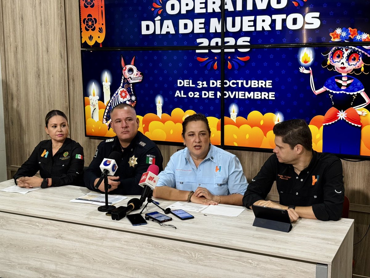centralinfoTV's tweet photo. 🕯️ Se prepara @HermosilloGob para recibir a 60 mil asistentes en panteones por Día de Muertos.

El operativo contempla 150 policías, limpieza y modificaciones viales en panteones Yáñez y Sahuaro así como permisos para venta. 

📍 Conoce los detalles:
 https://t.co/uWIDwGLapy https://t.co/ncQTyZgmwn