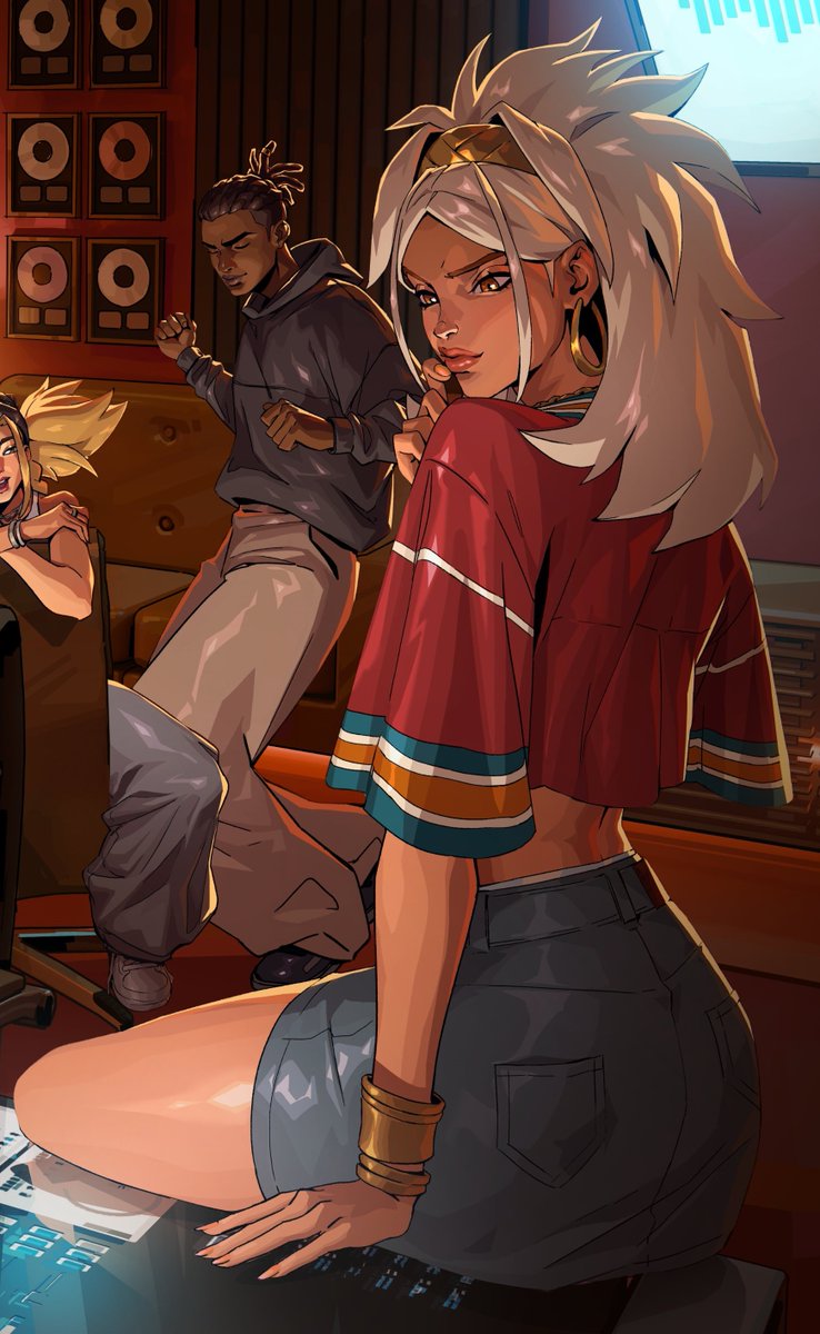 Echo166923's tweet photo. OMG LOOK! The new teaser art! Qiyana is so freaking hot! I love Qiqi to death! 
#Qiyana #TrueDamage #LeagueofLegends https://t.co/4FY3A0fEjk