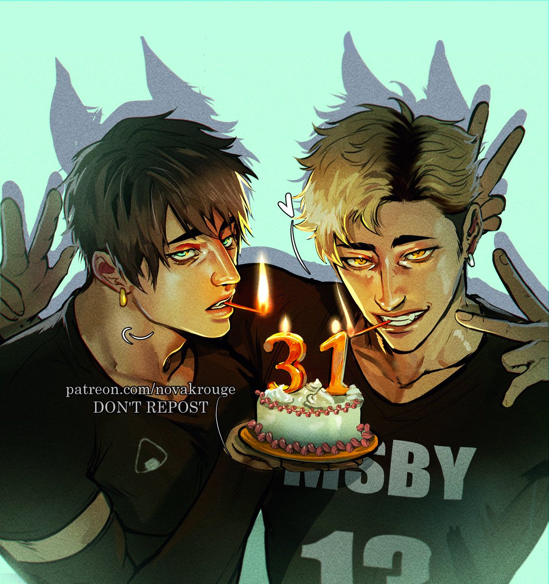 NovakRouge's tweet photo. osamu and atsumu day!! #haikyuu #miyatwins https://t.co/oBAiBhpx17