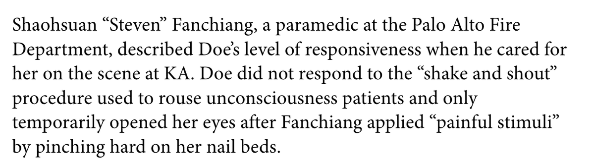 brucktorner's tweet photo. @PaganDisliker @BachgenA She was unconscious, so the "shake and shout" did not work. The paramedics assessed her as 11/15 on the Glasgow Coma Scale. She did respond to pain (pinching nail beds) and was able to clear her throat

https://t.co/mE4ixCrjk8 https://t.co/2Q67gA0qg5