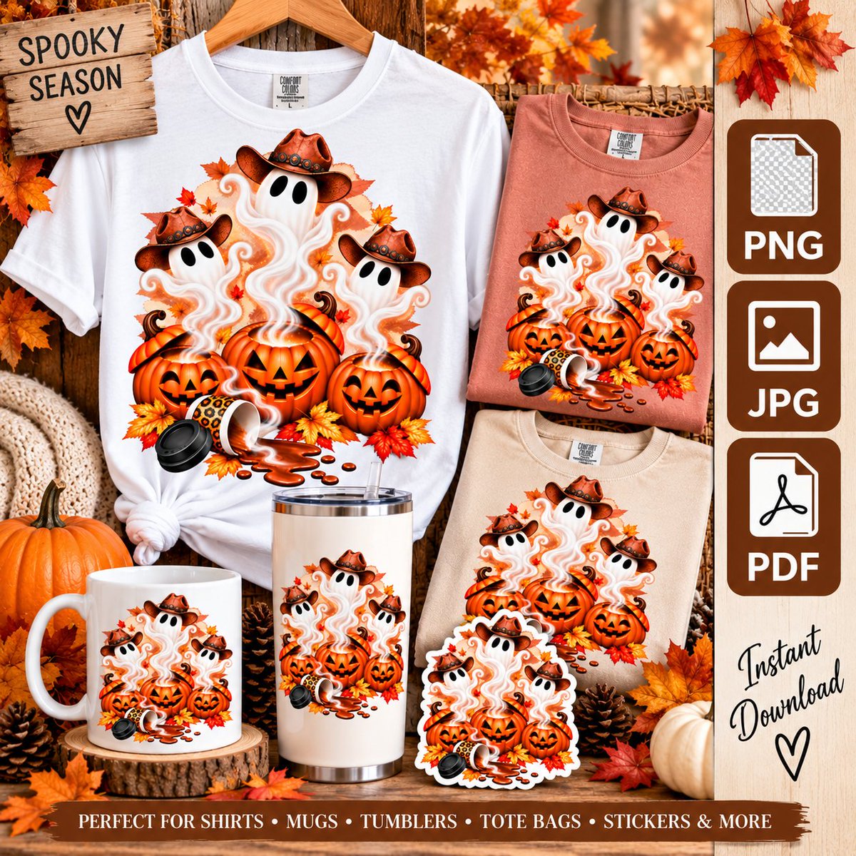 Coloramusestudi's tweet photo. Etsy Digital Product
https://t.co/fnheqwuSei

👻 Halloween Ghost Pumpkin 🎃

Cowboy ghost, pumpkin &amp; coffee design for spooky fall shirts and crafts. ☕🍂

📥 PNG Digital Download

#HalloweenPNG #SpookySeason #FallDesign https://t.co/PWEufmrUQo