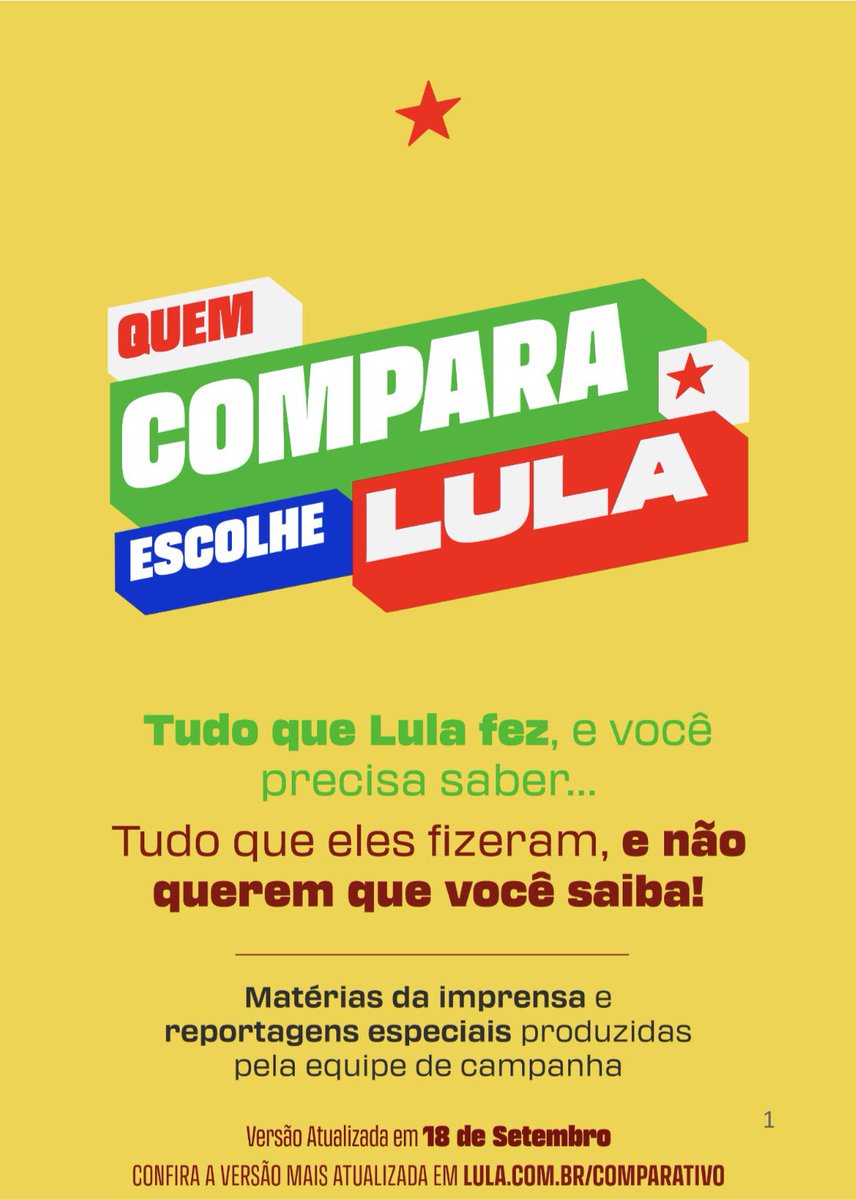 acervograce's tweet photo. 🚨 VAMOS VIRAR OS VOTOS! Nesse drive você encontra dados com fontes, comparativos de governo e programas implementados pelo Lula pra te ajudar a conversar com eleitores indecisos.

🔗 https://t.co/CThq8sWTQJ https://t.co/ptd68dcinK