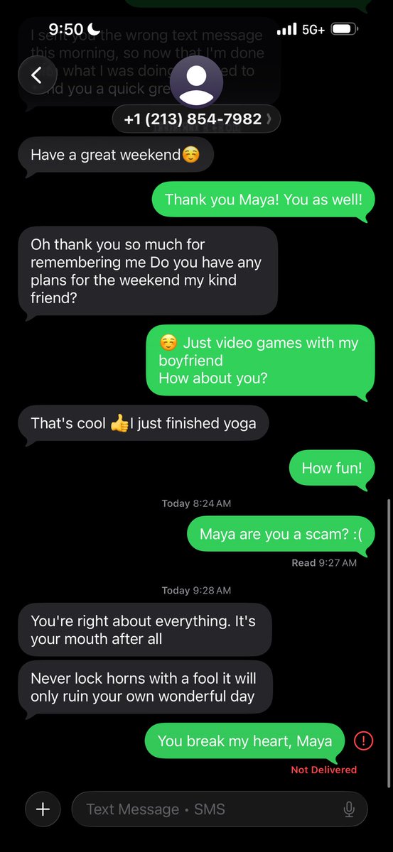 zinnya_'s tweet photo. @SOULINK_6 my personal favorite scam response (ik it was a scam, i was just lonely) https://t.co/lNkvq3SYPI