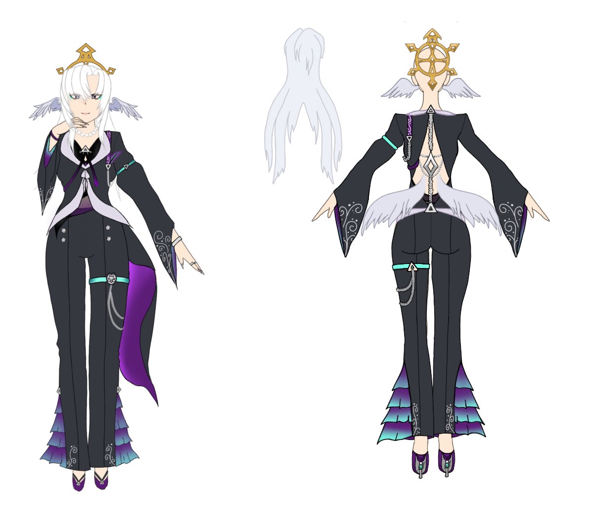EvieReddell's tweet photo. Art Raffle!!

I’ll do a front and back illustration, reference sheet style, for two people! 

To enter: 
-Follow me and my vtuber account (find in bio)
-like &amp; retweet this post
-and comment references for your design!
#artraffle #artgiveaway #vtuber

Examples of my work: https://t.co/5imaUI2js9