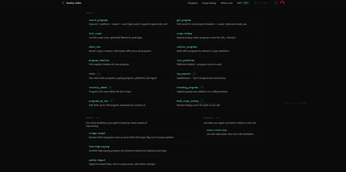 TheV_Stack's tweet photo. MCPv2 is live now, chat !! 🥳🥳
This version adds 6 new tool calls, bringing the total to 14 tools, plus 3 prompt presets and a resource tool.

Check here: https://t.co/mUudkhJl9j
Happy hunting. 🥳

#Appsec https://t.co/aLVylz6H1G