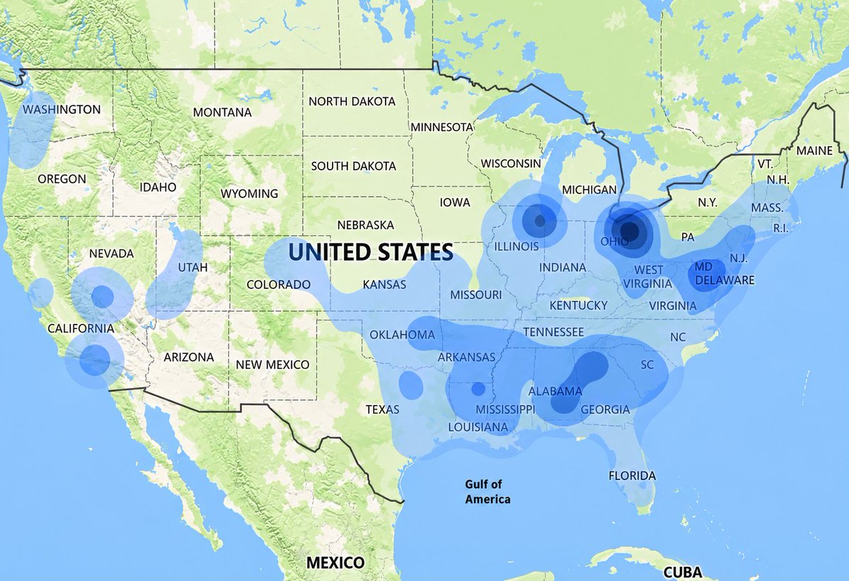 TerribleMaps's tweet photo. Where you’re most likely to get a speeding ticket in the U.S. https://t.co/9kudhaXHne