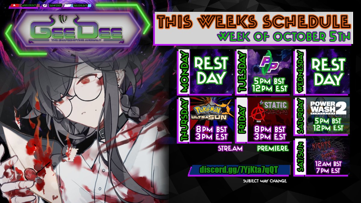 gdw2007's tweet photo. The Void has a question for you:

How well do you know your friends? 👁️💀

Night 2 of Nights of Horror 2026 arrives Sunday with Trivia Murder Party 3, while PPW PLE hits on Friday and Pokémon Ultra Sun returns to Thursday.

#PortalPals #NightsOfHorror #Gaming https://t.co/gv0eUH6fwe