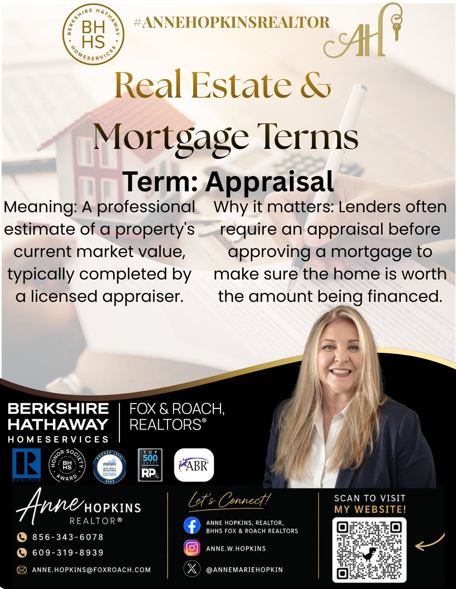 AnneMarieHopkin's tweet photo. Understanding the terminology can make the home-buying process feel a little easier!
Have a real estate or mortgage term you’d like explained? Drop it in the comments! 
#RealEstateTerms #RealEstateTips #SouthJerseyRealEstate #AnneHopkinsRealtor #FoxAndRoachRealtors https://t.co/Q2ECIpZwaG