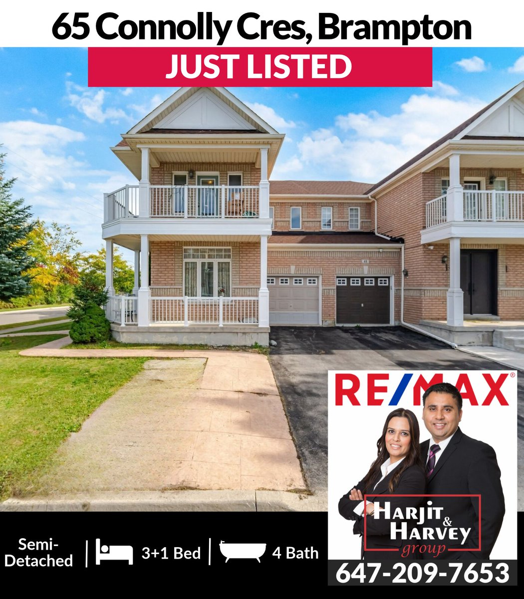 HarjitHarvey's tweet photo. JUST LISTED by Harjit & Harvey Group!
Click for details: https://t.co/Gyp2Qq0rnQ
#harjitharveygroup #harveysingh #vanshsaini #karandhami #wekeepyoufirst #remax #Bramptonrealestatemarket #Bramptonrealestate #yyz #Brampton #fletcherswest #sandringhamwellington #65connolly https://t.co/tqsxpMinUz