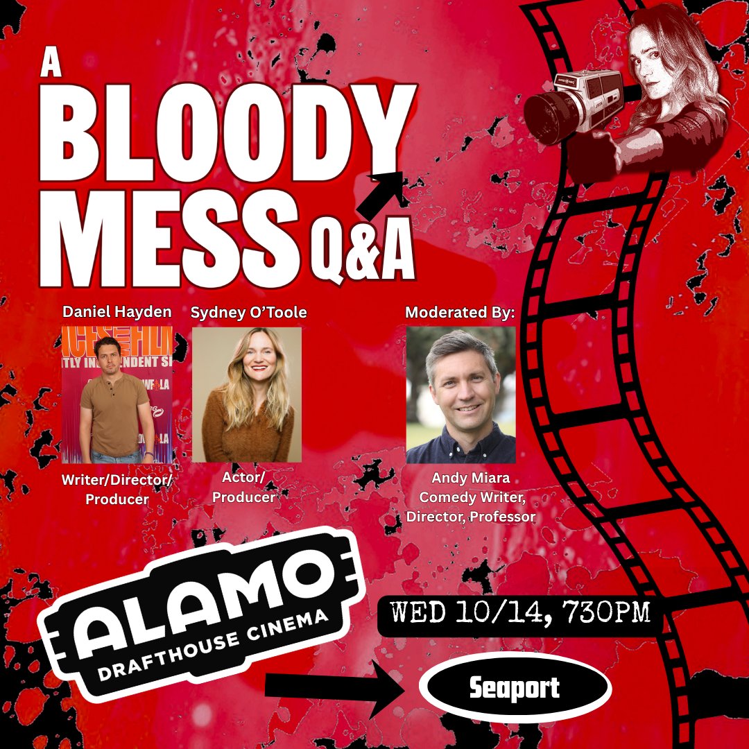 FreestyleDM's tweet photo. BOSTON: A BLOODY MESS + Q&amp;A

Join filmmaker Daniel Hayden and producer/star Sydney O’Toole at Alamo Drafthouse Boston (Seaport).

Wed. 10/14 • 7:30pm
🎟️ https://t.co/q76obj0jzd

A documentarian will do anything to uncover the truth behind a decades-old tragedy. https://t.co/z365Hu7BaT