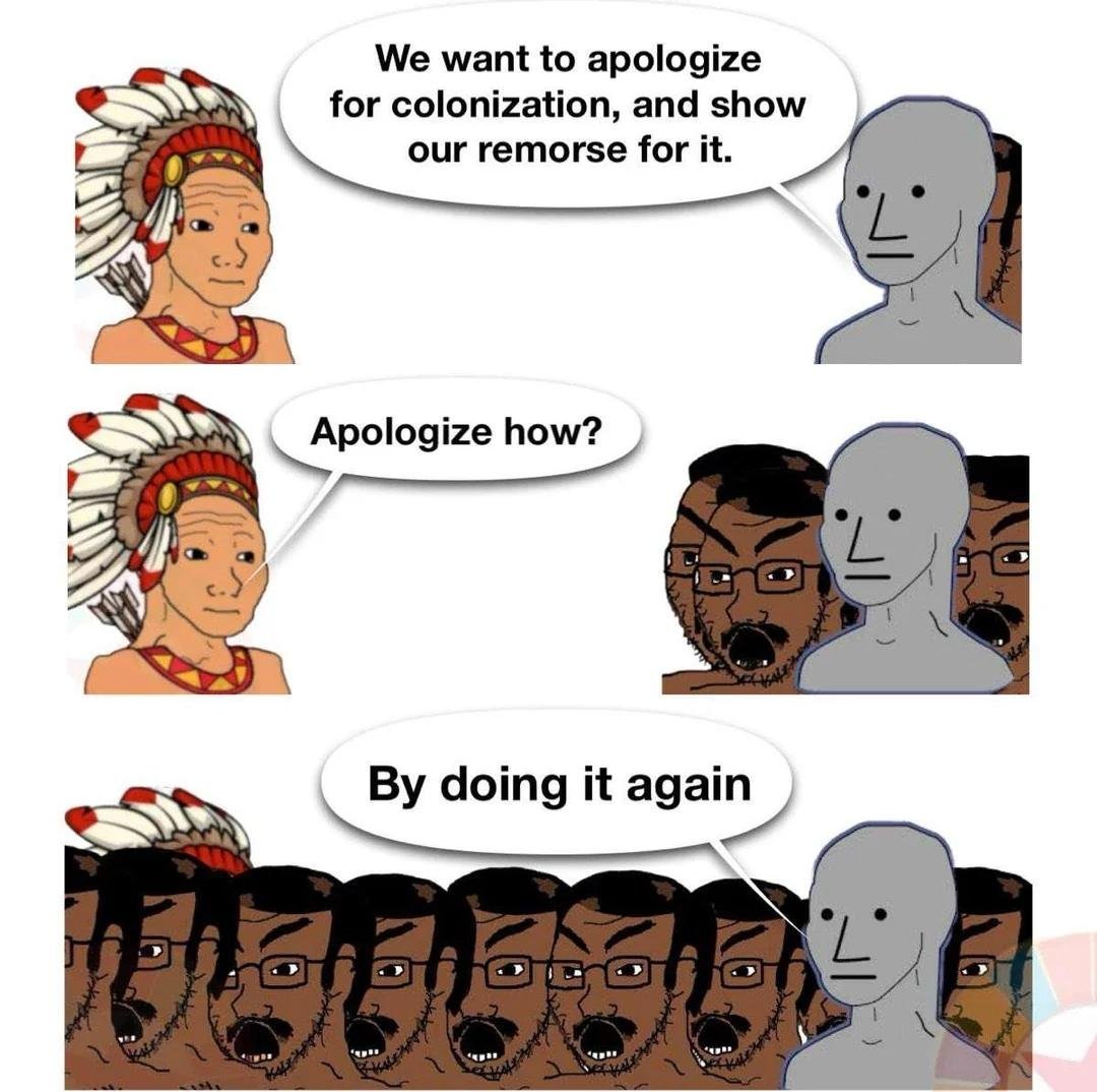 frdexposer's tweet photo. @JIX5A @ChandlerForPB So then why should we allow indians to move here if you think all this land belongs to Natives Americas? 

Why aren't indians desperate to move to other countries in America like Columbia that are still populated by the natives and weren't developed by White people? https://t.co/dGnANRovBg