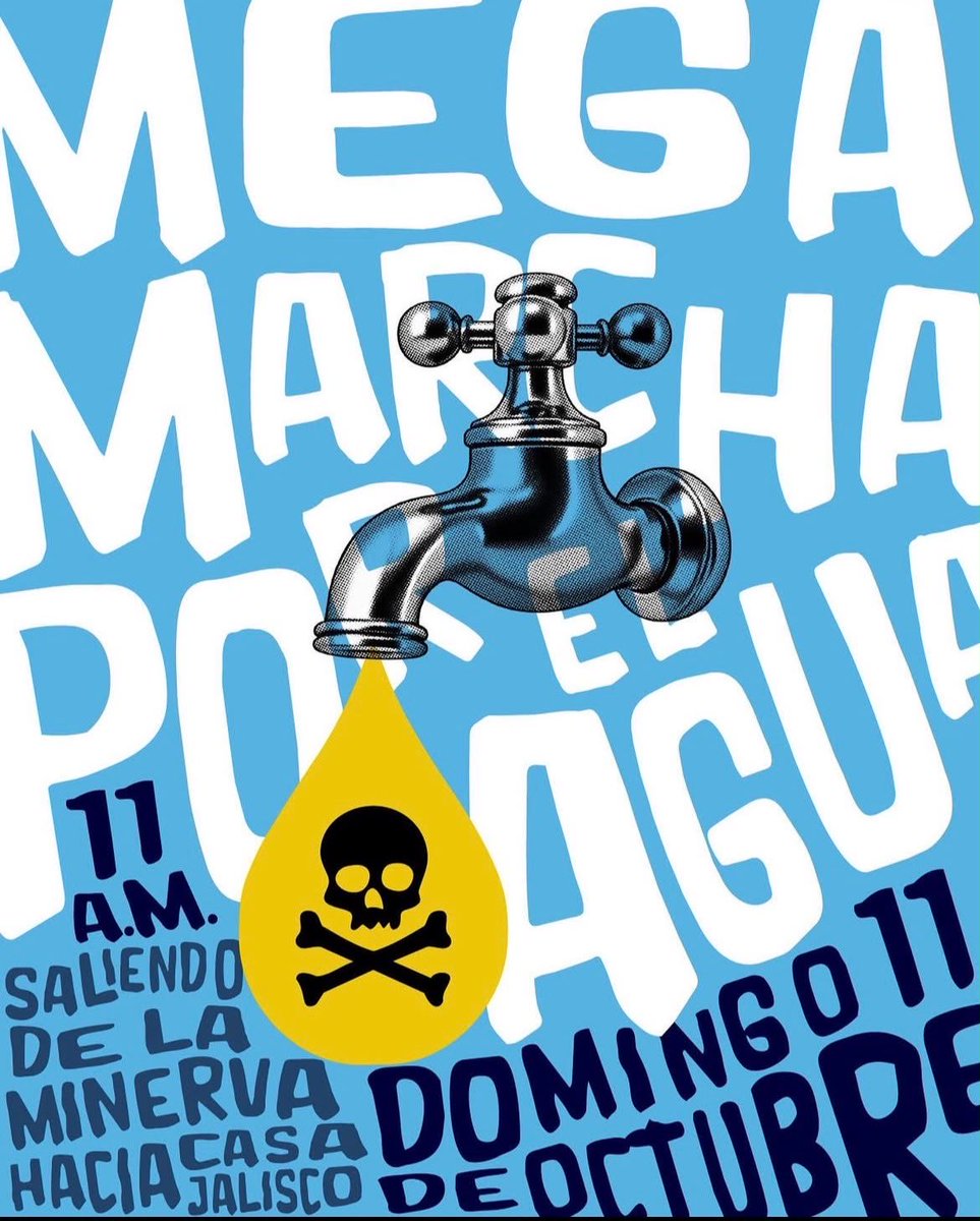 santiagobaeza's tweet photo. Se está convocando a una manifestación ciudadana en Guadalajara para exigir agua de calidad al @siapagdl https://t.co/f4DFYX44Fw