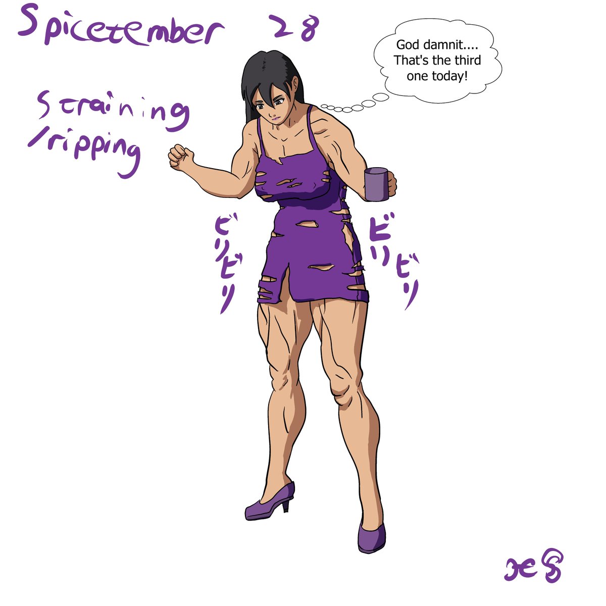 erofutasenpai's tweet photo. Once a month, #Jiruka can't control her form and... well her compressed muscle bulge, straining her dresses to the point of ripping
#spicetember 28 - #bulging
#musclewoman #torndress #muscular #futanari https://t.co/QGFJbzs1nQ