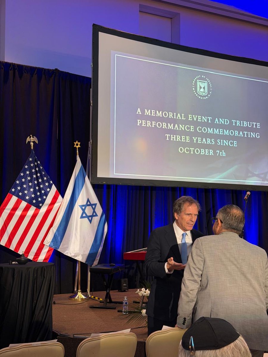 alejandrito's tweet photo. Today I joined the @IsraelinUSA Embassy in Washington to commemorate three years since October 7, the deadliest attack on the Jewish people since the Holocaust.

My thoughts are also with the Argentines who were kidnapped and murdered that day, and with their families, who carry this loss every day. Argentina knows the pain of terrorism all too well, from the bombings of the Israeli Embassy and AMIA in Buenos Aires.

We will not forget. Under the leadership of President @JMilei, Argentina stands firmly with Israel and against terrorism 🇦🇷🇮🇱 

@ARGinUSA  @StateDeptCT