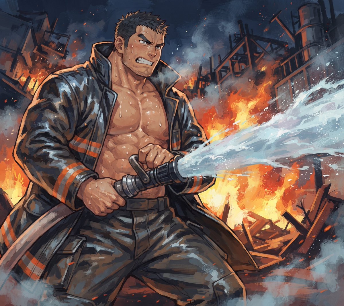 gaybara_ai's tweet photo. firefighter
#AIart https://t.co/tWHwEF2xbT