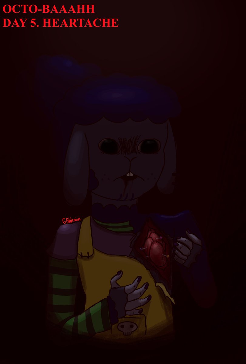 g0ldenius8's tweet photo. โ CW: Graphic Violence โ
DAY 5. HEARTACHE
#Octobah #babachops #nightmarecritters
The lighting is ass ngl https://t.co/k5BBd9trAE