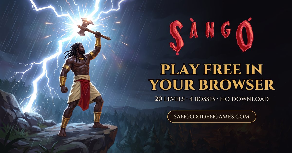 xidengames's tweet photo. A full Nigerian action game, free in your browser. 20 levels, 4 bosses, no download, no app store. Tap the link and you're in Ọ̀yọ́ ⚡