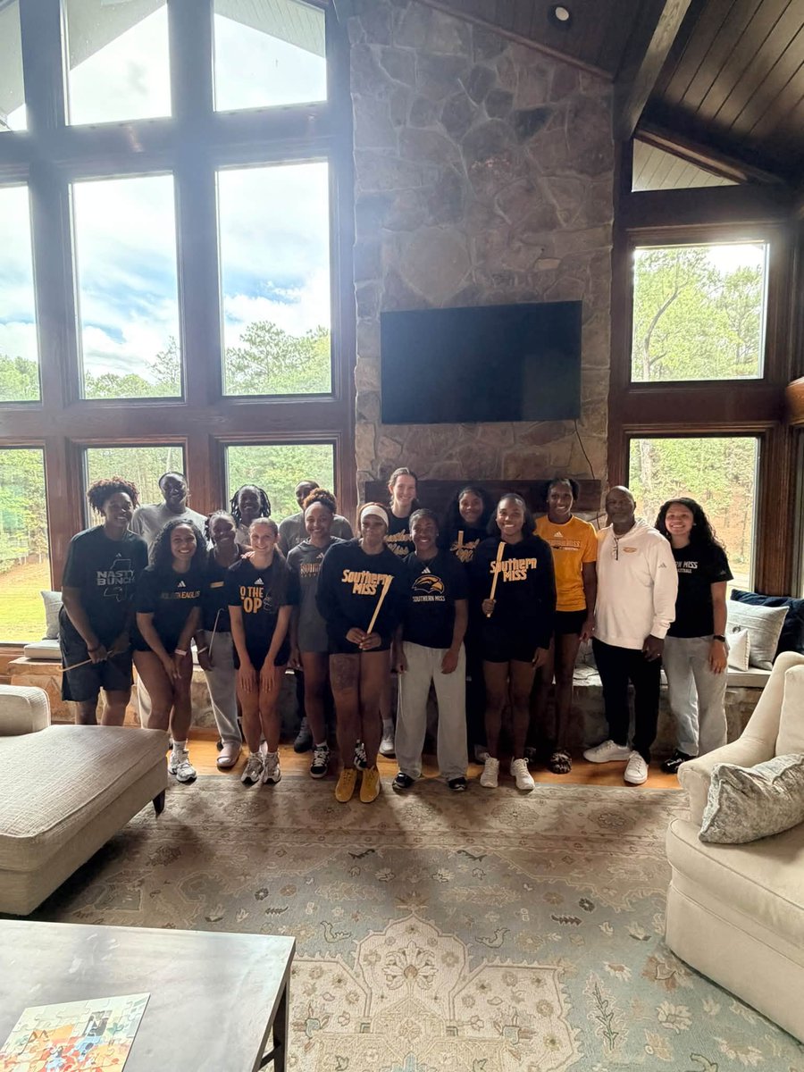 spotesfca's tweet photo. FCA would like to thank Southern Miss Lady Eagle Head Coach Missy Bilderback and her awesome staff for inviting us to their team retreat this past weekend. 
What a wonderful group of young people and coaches who have great hopes and expectations for the 2026-27 basketball season! Gone be good! 
Thank you, thank you for the invite. We had a blast!
#piecesofapuzzle
#scratchinbacks
#manypartsbutonebody