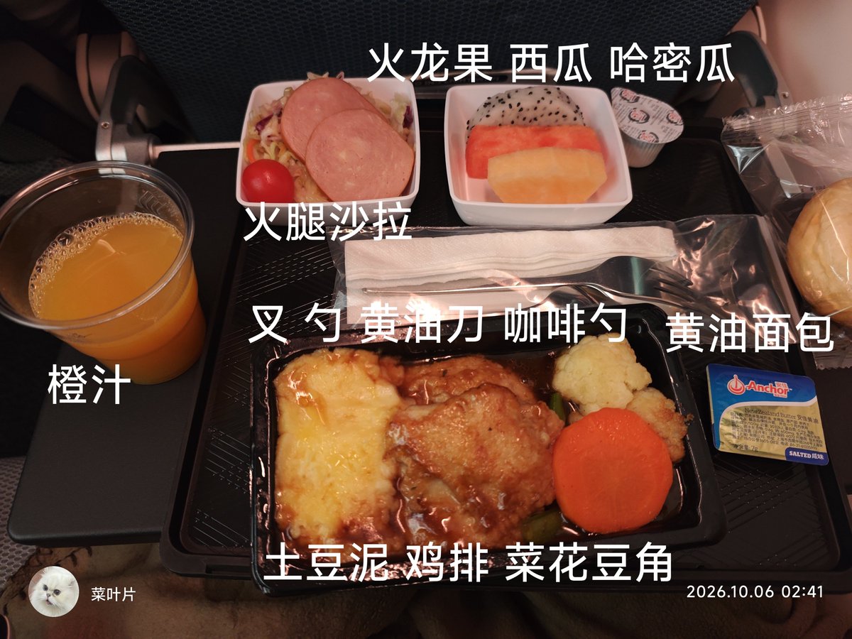 ItsSunshineXD's tweet photo. 这是...经济舱飞机餐?
​哇 新航现在是我最喜欢的航空公司
​太好吃了 https://t.co/sYsKaXDB0f