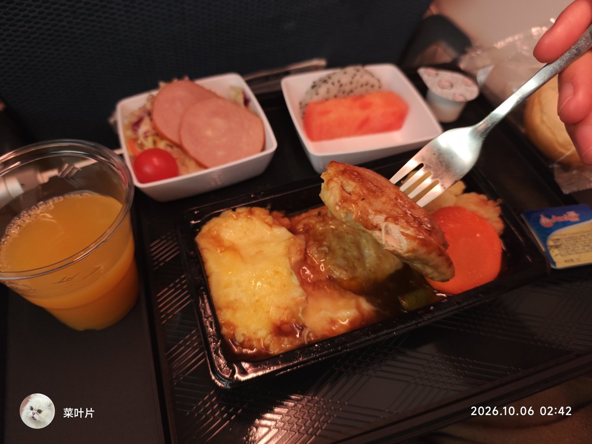 ItsSunshineXD's tweet photo. 这是...经济舱飞机餐?
​哇 新航现在是我最喜欢的航空公司
​太好吃了 https://t.co/sYsKaXDB0f