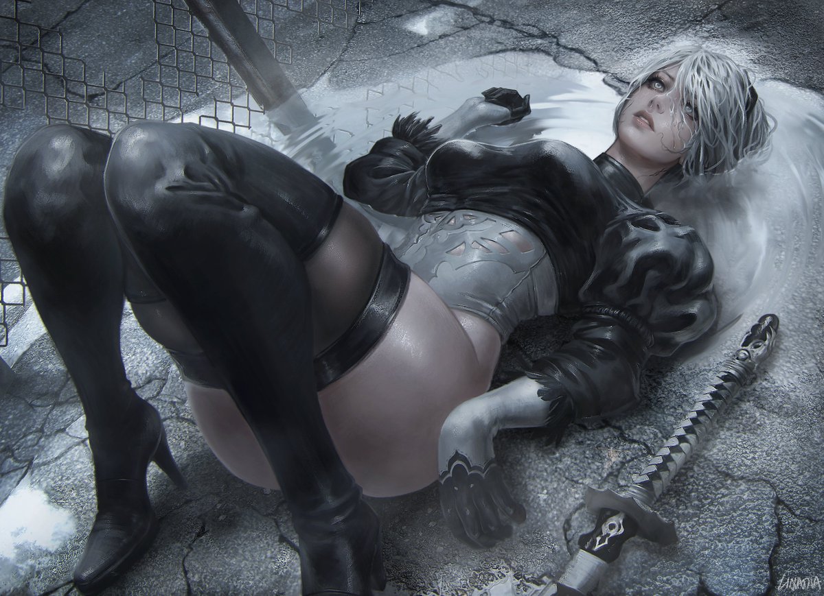 Linadia11's tweet photo. 2B 💦 

#NieR #NieRAutomata https://t.co/4ok3h8QXuv