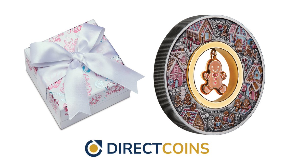 DirectCoins's tweet photo. Christmas starts here and this year The Perth Mint gives the gingerbread man the spotlight.

Gingerbread Christmas 2026 2oz Silver Antiqued Coloured Coin. Mintage of 3,000.

$440 AUD at time of posting.

Direct Coins. Leading Authorised Distributor for The Perth Mint. https://t.co/hbWTLhm0MW