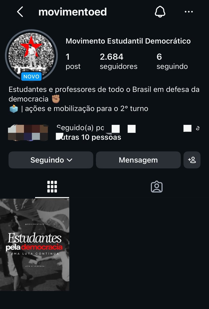 rkivelupin's tweet photo. ❤️⭐️ DIVULGUEM, ARMY!

Novo perfil criado no Instagram para professores e estudantes em defesa da democracia para reunir forças e virar o jogo no 2º turno.

Não deixem de dar visibilidade e engajar!

🔗 https://t.co/zkMOo8TgW1

#ARMYScomLULA
#PolitizARMY https://t.co/oT6qdh9qEi