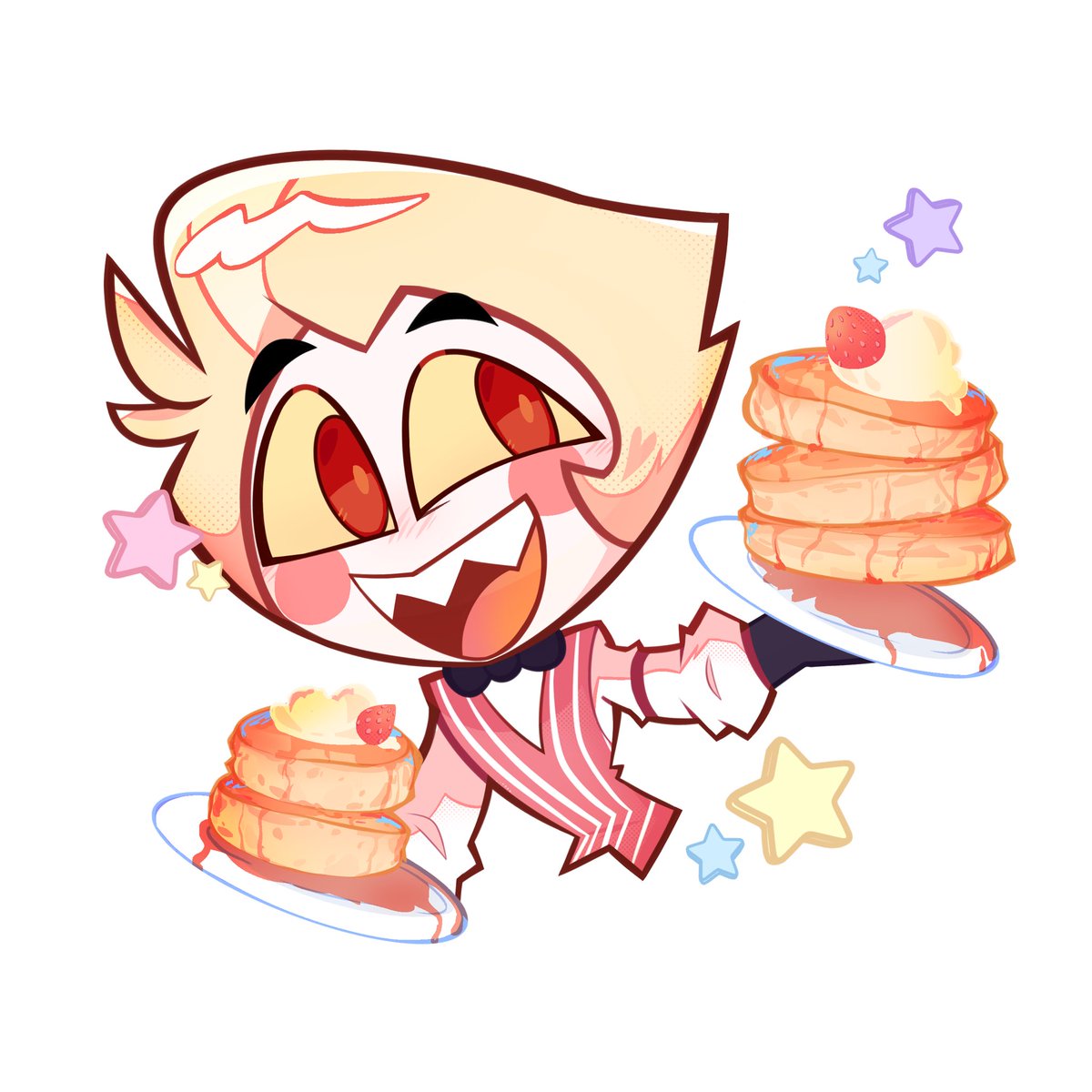 LaChoyaDNoa's tweet photo. Do you want pancakes?? ⭐️🥞
#lucifermorninstar #lucifer #HazbinHotelFanarts #hazbinhotel #fanartㅤㅤㅤㅤ https://t.co/gwRBQEyMAr