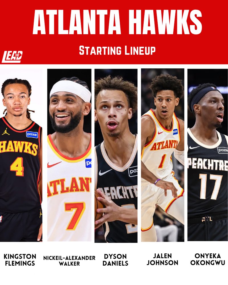 HawksLead's tweet photo. Tonight’s starting 5️⃣ vs. Memphis. https://t.co/04KypweATW