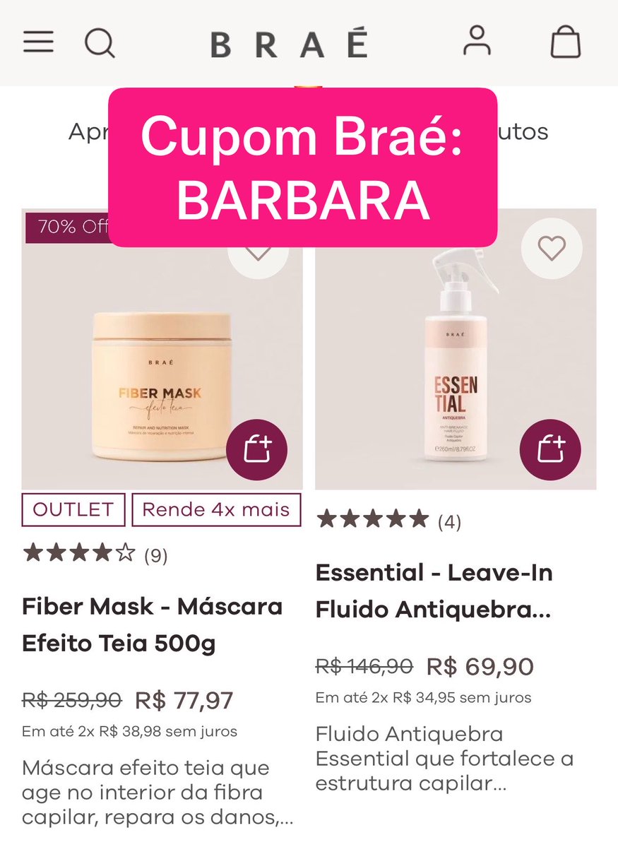 bapirani's tweet photo. 🩷 Cupom BRAÉ use BARBARA para
10% OFF em todo site
Use cupom BARBARA E GANHE
10% OFF no site da BRAÉ , cupom BARBARA testado e verificado
#brae #cupomdedescontobrae #cupombrae cupom ativo Braé 2026 : BARBARA
https://t.co/sry9pbXajq https://t.co/r32Bs5XyQg