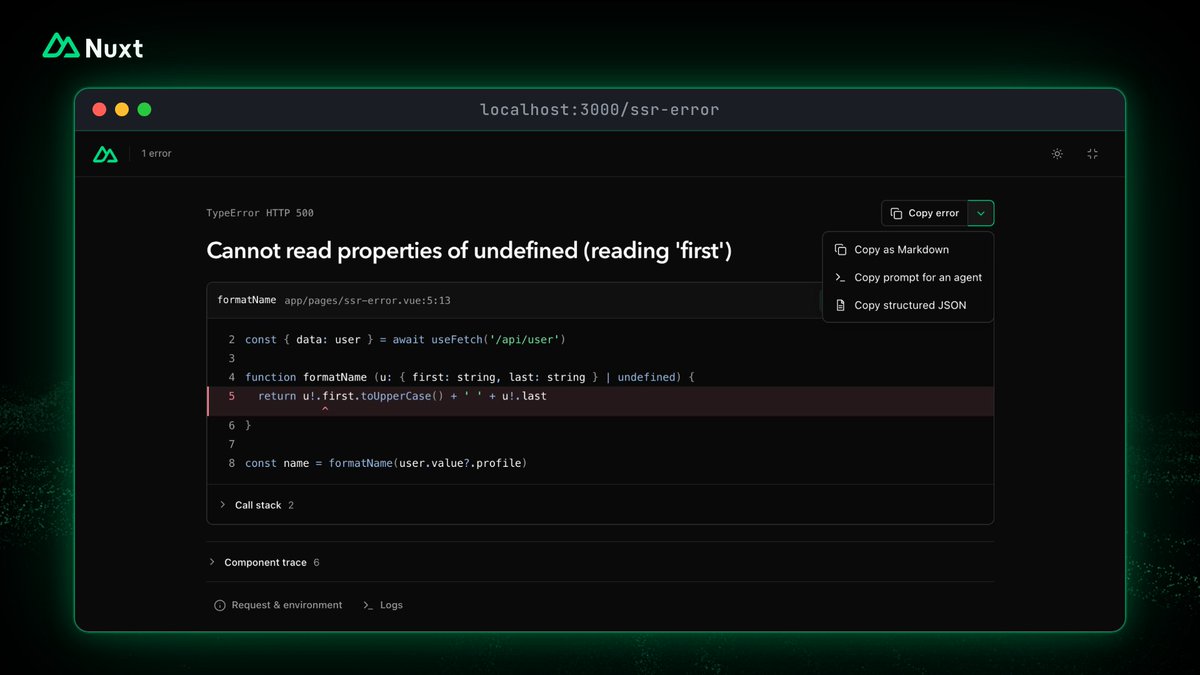 dev errors now come with mapped stack traces and a code frame from your ...