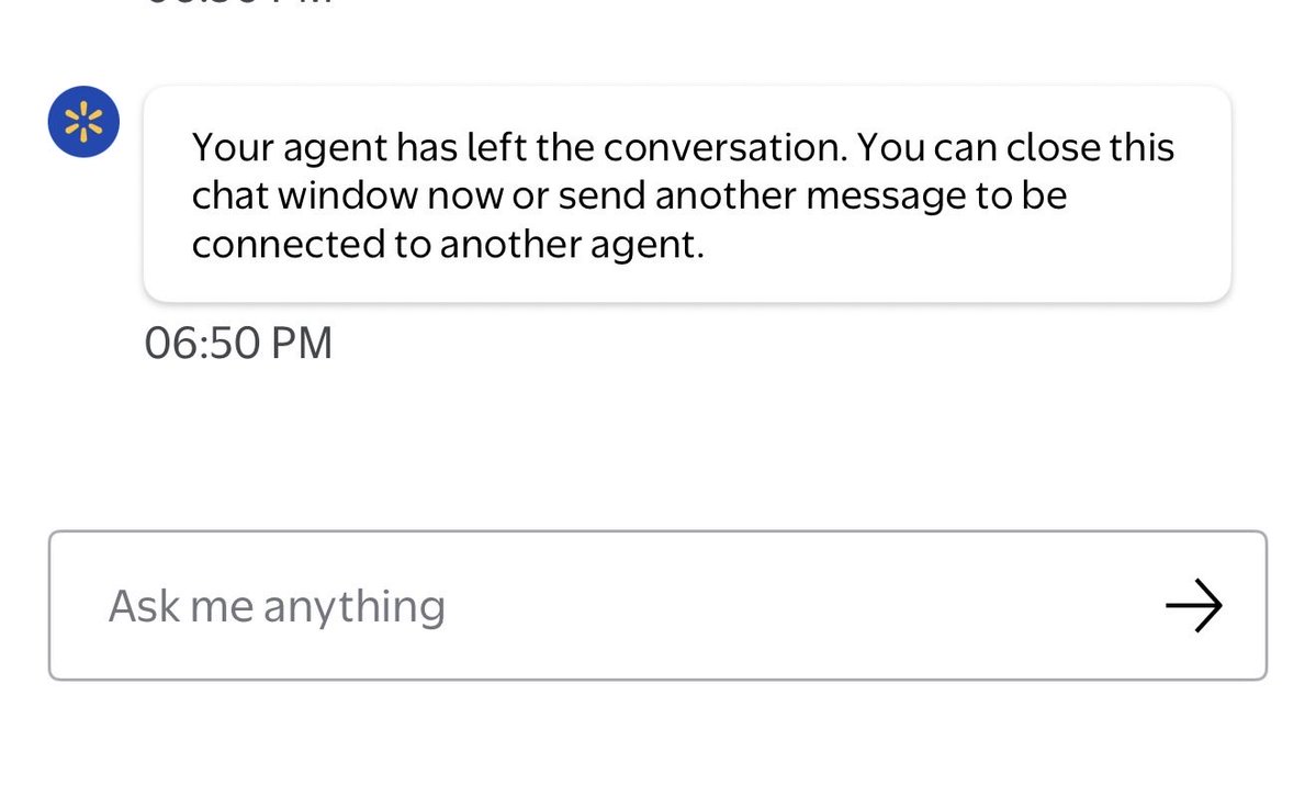 singhanugrah's tweet photo. @Walmart I used to recommend your Walmart + membership for the simple fact that it was so convenient to deal with your service team for any delivery related issues. Lately that experience has gone from bad to worse. Your agents leave the chat at their own sweet will https://t.co/DACXsA5QuP