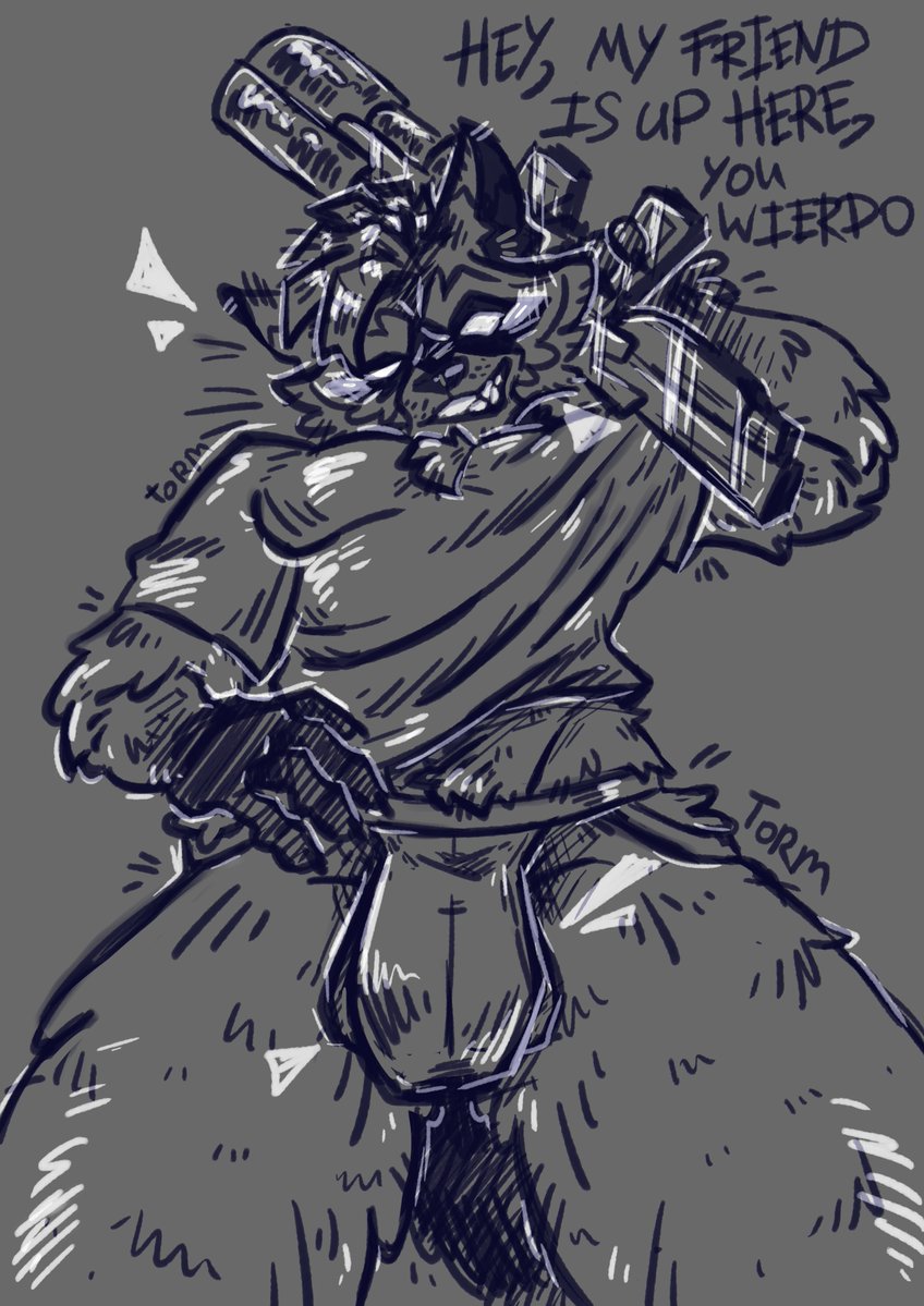 Tormilian's tweet photo. Found Rocket in this outfit on the internet and just had to draw it. And then my friend asked for NSFW version and I fumbled under zero pressure, lol https://t.co/lGVTklSkGZ