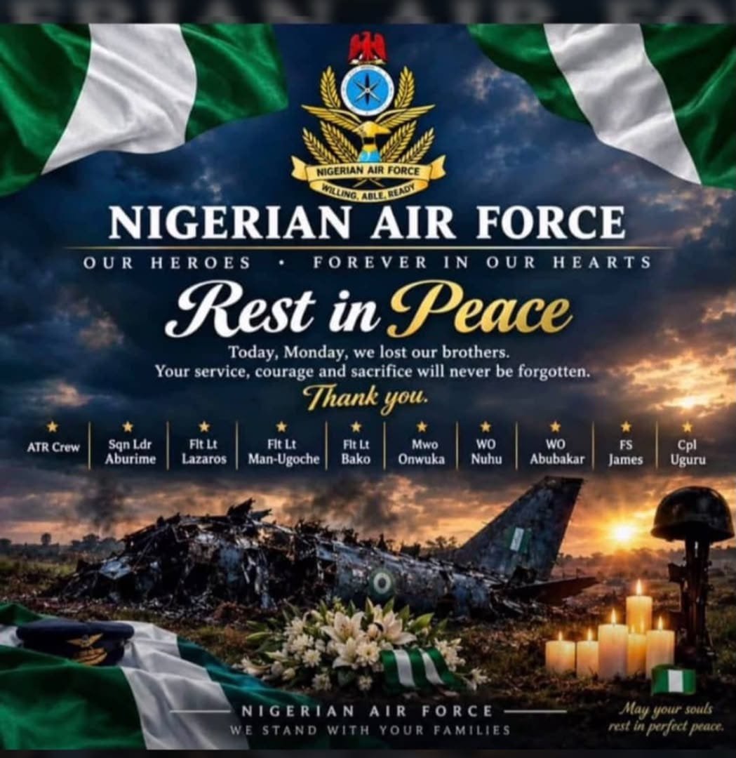 AlheriThoughts's tweet photo. I honestly don’t know how to process this. 💔

Out of the 32 people who were on that NAF ATR-42 that crashed today, I personally knew two of them.

One was the pilot. He was the one who flew us to Abuja when I came to Abuja. I remember him as a person, not just a name on a list.

The other was our neighbour back then in Kainji, a civilian. Someone whose face and presence are part of memories from years ago.

And now, both are gone.

This is no longer just another heartbreaking news story I saw on my phone. It has become personal. Too personal.

I can't even sleep tonight. My mind keeps going back to the people I knew, the lives they had, the families waiting for them, the conversations they may have had before that flight.

32 people. 32 lives. 32 families whose lives will never be the same again.
May God grant their families the strength to bear this unbearable loss. May He comfort everyone who knew and loved them.

Tonight, I’m just heartbroken. 💔🕊️
May their souls rest in peace.

#NAFATR42 #NAF #PlaneCrash #igbokoda #ondo