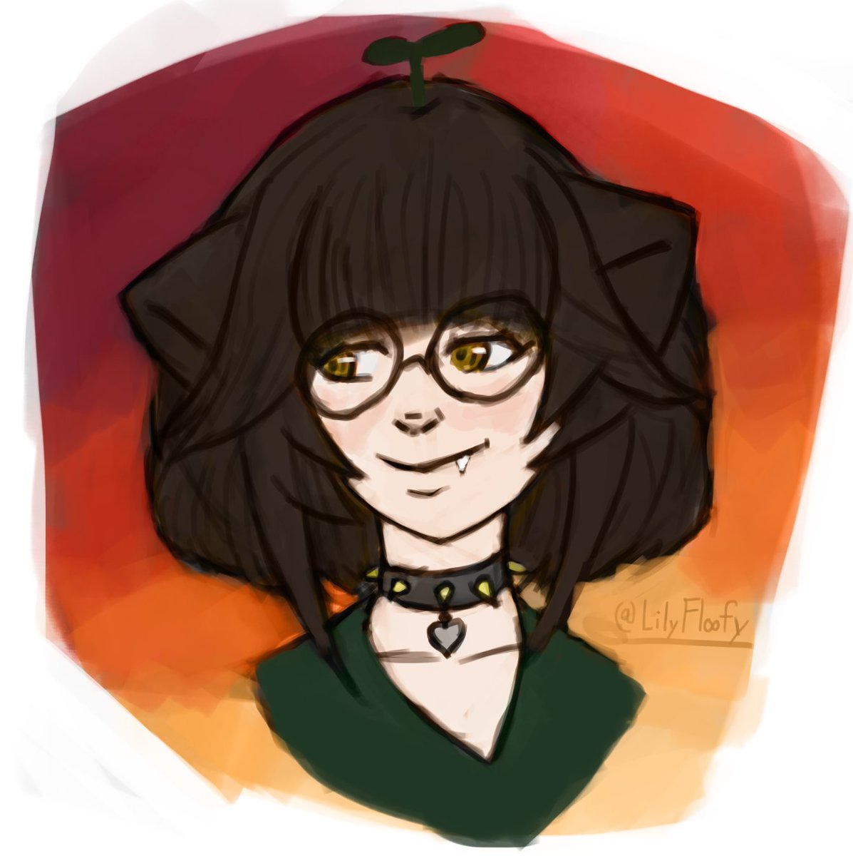 AllisunTree's tweet photo. I FIXED THE SPROUT @LilyFlooofy 

Oh I also painted it 

#FloofyDoodle #vtuberfanart https://t.co/r8k3HL9g0z