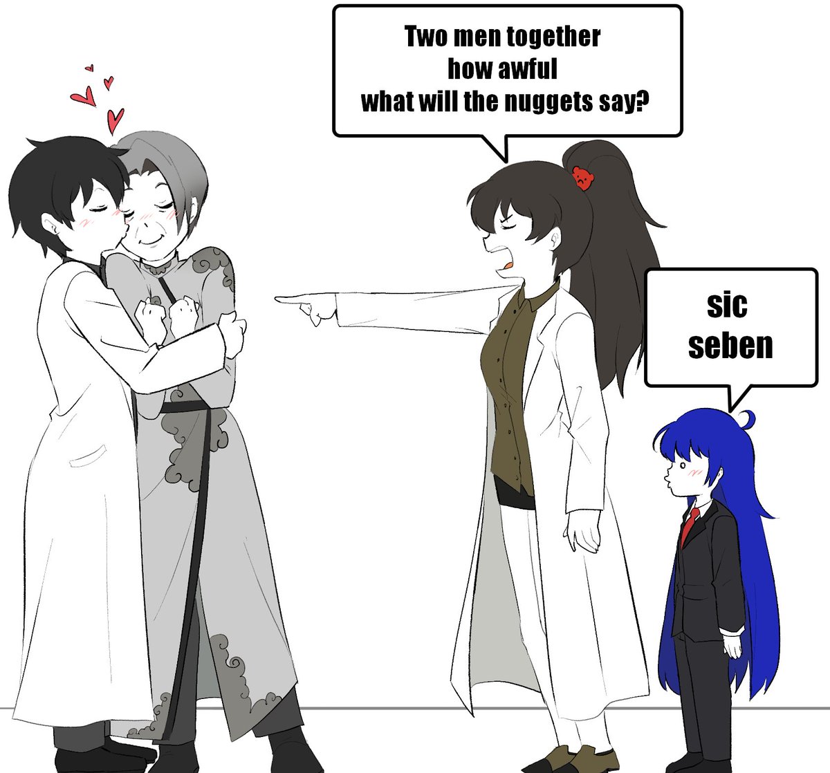 Daniel_Employee's tweet photo. Since it seems that Limbus recently villainized Carmen, I feel that this is now canon😎

And an excuse to draw old men yaoi https://t.co/1ARhp3D3N8