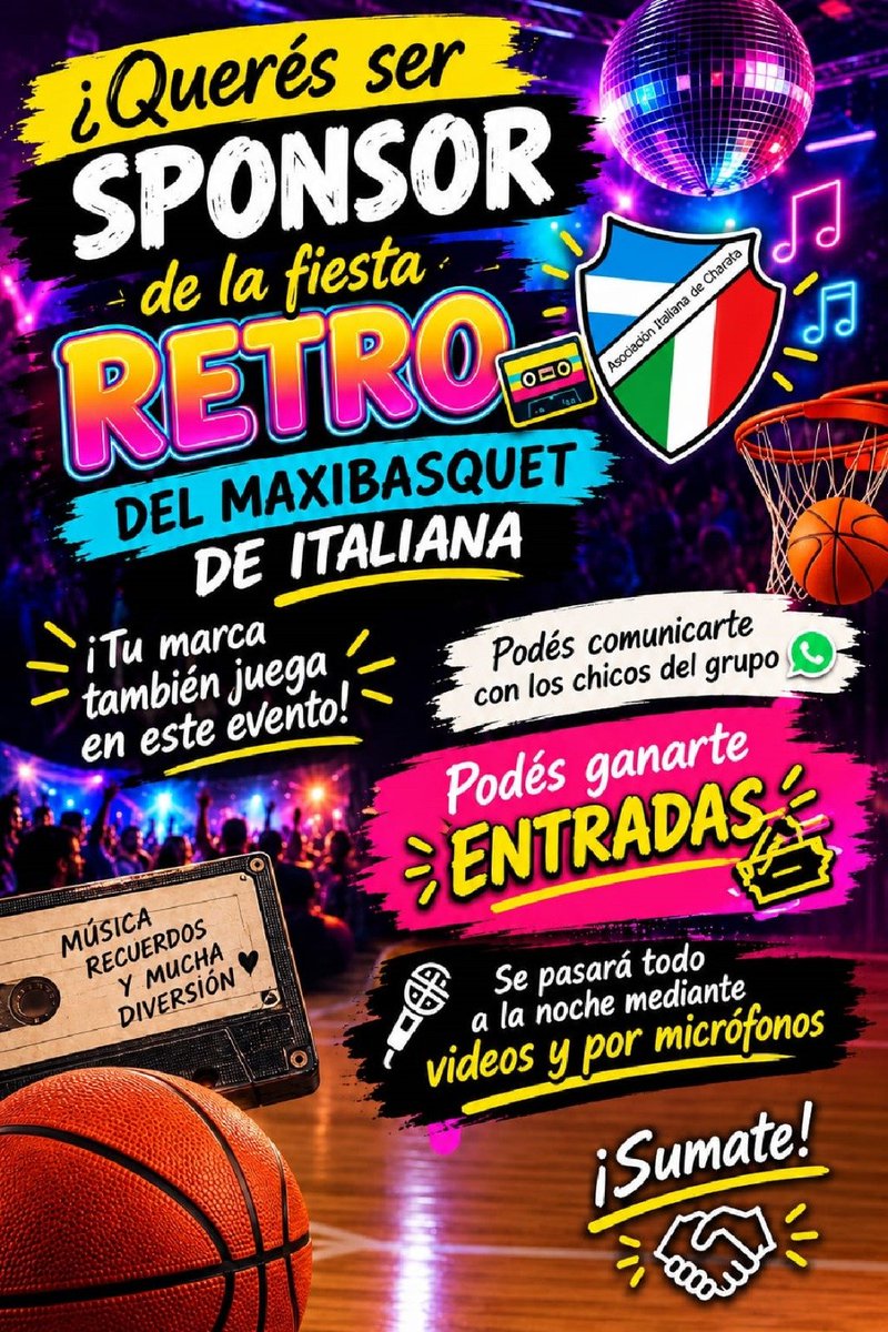 AsocItalianaCh's tweet photo. Sumateva la fiesta Retro de Asociación Italiana 

Pulseras a la venta en Secretaría 

Sabado 17 de Octubre. https://t.co/0eZCc13kHX