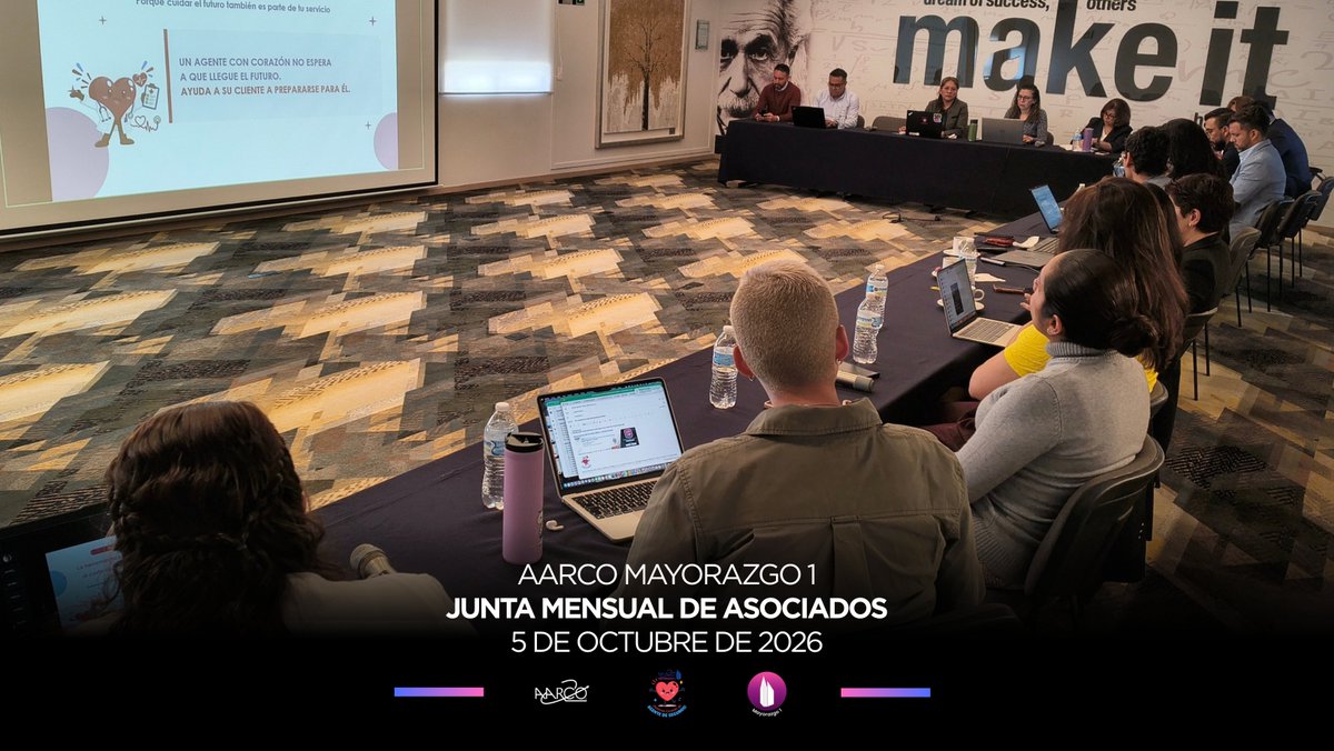 aarcomayorazgo1's tweet photo. JUNTA MENSUAL DE ASOCIADOS: OCTUBRE DE 2026.

¡Gracias a todos por su participación y compromiso! Juntos seguimos construyendo un futuro seguro.
.
.
.
#Aarco #Mayorazgo1 #AarcoMayorazgo1 #ConstruyendoUnFuturoSeguro #TenemosCorazóndeAgente #Aarcorazón https://t.co/jcJ9mV5obt