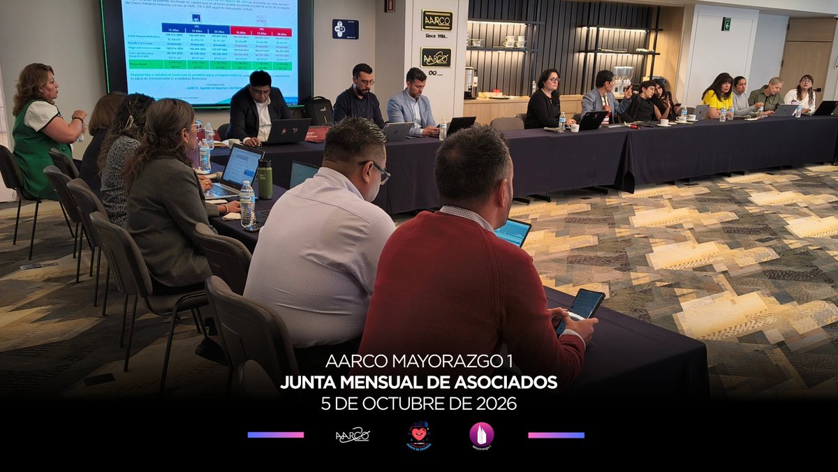 aarcomayorazgo1's tweet photo. JUNTA MENSUAL DE ASOCIADOS: OCTUBRE DE 2026.

¡Gracias a todos por su participación y compromiso! Juntos seguimos construyendo un futuro seguro.
.
.
.
#Aarco #Mayorazgo1 #AarcoMayorazgo1 #ConstruyendoUnFuturoSeguro #TenemosCorazóndeAgente #Aarcorazón https://t.co/jcJ9mV5obt