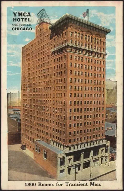 Eric_Erins's tweet photo. The YMCA Hotel on South Wabash had 1800 rooms. We just don’t have options like this anymore https://t.co/AYKUT1RzFc